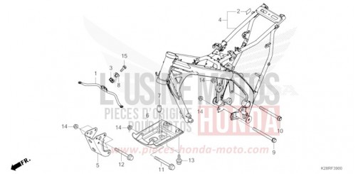 CARROSSERIE DE CHASSIS CRF125FS de 2025